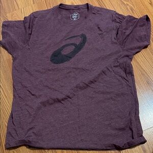 Asics Brown and Black Short Sleeve Tee